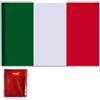 20Tipici Bandiera Italia con Passante Per Asta 90x150cm Made in Italy - 1 Bandiera Italiana In Tessuto Poliestere - Bandiera Tricolore Verde Bianca Rossa (90x150cm)