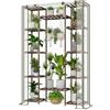 Bamworld Serra Interno Esterno 158cm Alta Copertura Grande Supporto Più Livelli Portapiante Legno Soggiorno Giardino Balcone Patio