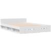 vidaXL Giroletto con Cassetti Bianco 120x190 cm in Legno Multistrato