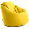 Avalon - Pouf Poltrona Sacco in Ecopelle Deluxe Super Resistente ELITE, Pouf Sacco di Qualità Sartoriale, Bean Bag per Sedersi Ergonomico, Pouf a Sacco Impermeabile, Made in IT(85x90cm-Giallo Limone)