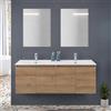 Inbagno Mobile Bagno Sospeso 120 cm Rovere Africa 2 Ante Doppia Vasca Linea Kleo