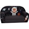 Delsit Divanetto per Bambini, Poltroncina Bambini 2 Posti per Cameretta, Mini Sofà per Bambini dai 9 Mesi, Morbido e Leggero, Fodera Rimovibile, 78x35x42 cm