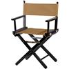 ZStyle Sedia da Regista Pieghevole in Legno, 90 cm di Altezza, 54 cm di Larghezza, 48 cm di Profondità, Nera (Fusto nero - tela tortora)