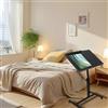 HUOLE Tavolino a forma di C, altezza regolabile, scorrevole a 360°, girevole per divano, tavolo da letto per computer letto, vasca da bagno, piccolo caffè, moderno, 70 x 44 x 95 cm (nero)