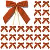 MORSUNBELA 25 fiocchi decorativi in velluto fiocchi regalo in terracotta | per Matrimonio Madeau Compleanno Nodo di Natale Vintage Confezione Regalo