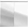 Composad | Specchiera della Linea GALAVERNA con 2 Ante, Pensile Bagno, Specchiera Bagno, Specchio Pensile, (LxAxP) 70x65x21,40 cm, Colore Cemento e Bianco Laccato, Made in Italy