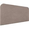 DHOME Testiera Imbottita Liscia Curva in Tessuto Aqualine Altezza 70cm da Parete Fonoassorbente Testiere Assorbenti Testata Letto Camera da Letto (Terra, 140cm)