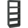 vidaXL Libreria/Divisorio Grigio 60x35x135cm in Legno Massello di Pino