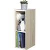 Iris Ohyama, Libreria/scaffale per armadietto a 2 livelli/mobili laterali/scaffale salvaspazio, Altezza mensola regolabile 3,2 cm, Ufficio, Casa - Space Saving Shelf - UB-6020 - Marrone chiaro