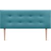 DHOME Testiera in Similpelle o Tessuto AQUALINE Pro con 2 file di Bottoni e Gambe Testiera Imbottita per Letto di Lusso (Similpelle Turchese, 135x105cm (Letti 120/135/140))