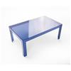 BELLELLI DESIGN Tavolino da salotto trasparente in policarbonato monoblocco - AMYES - Design moderno, Made in Italy (BLU OCEANO)