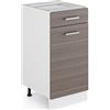 Vicco Mobiletto base per cucina R-Line, Grigio nobile, 40 cm | 1 Cassetto · Senza piano di lavoro · Piedini regolabili in altezza · ✓ Facile accesso · ✓ Liberamente combinabile