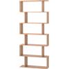 HOMCOM Libreria Design Moderno 6 Ripiani 80 x 23 x 192cm Legno Naturale | Libreria Scaffalatura, Design Moderno