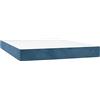 Générique Materasso a molle insacchettate Velluto Blu Scuro 140x190x20 cm | Rigidità media, schiuma confortevole, supporto schiena e pancia, assorbimento rumore e urti