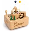 AGEUIRPOD Carillon Personalizzato con Nome/Testo, Scatola di Musica in Legno | Scatola di Musica in Legno Personalizzata Incisa a Mano, Regali per Bambini Ragazze Ragazzi Figlia Decorazioni per la casa