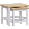 Vida Designs Arlington Nido di Tavoli, Legno Ingegnerizzato, Bianco e Rovere, H 40 x W 36 x D 39 cm