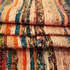 Aakriti Gallery Tappeto pezzotto realizzato a mano con materiali riciclati, tappeto indiano Chindi multicolore, boho-chic decorativo (150 x 90 cm) Beige