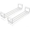 MZPQALRS 2 Pezzi Scarpiera Appendibile Per Armadio, Retrattile 40-70 cm, Ripiani Regolabili Sotto I'armadio, Scarpiera Salvaspazio,per Porta Scarpe da Ingresso, Armadio, Cucina e Ripostiglio(Bianco)
