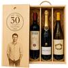 Enoteca Bevi Bene Cassetta Portabottiglia Vino in Legno Personalizzabile per 3 Bottiglie (Escluse), Scatola Regalo in Legno Naturale, Colore Classico, 30x35x10cm - incisione testo e immagine