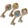 DLM Bomboniere DLM 35064 (Kit 12 Pezzi) Calamita Magnete Legno Chiave Portafortuna Fiori Nascita Anniversario Matrimonio Compleanno Segnaposto bomboniera