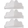 Uanqfegy Mensola angolare sospesa - Set di 3 mensole Creative Cloud montate a parete, in legno resistente per il bagno