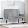 Traylux Divano a 2 posti, grigio chiaro, 115 x 61 x 87 cm, in tessuto con telaio robusto e rivestimento in poliestere resistente, per piccolo soggiorno, camera degli ospiti, lounge e seduta flessibile