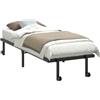 vidaXL Giroletto senza Materasso Pieghevole Nero 75x190 cm in Acciaio