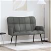 Kaloriko Divano a 2 Posti Grigio Scuro in Tessuto con Struttura Robusta, Design Moderno e Seduta Confortevole per Soggiorno o Camera da Letto