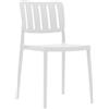 Rebecca Mobili Sedia Moderna, Sedia da Esterno, Bianco, Polipropilene, Design Elegante, per Sala da Pranzo o Balcone - Misure HxLxP: 82 x 42 x 53 cm - Art. RE7194V5