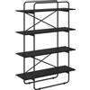 vidaXL Libreria 4 livelli 100 x 35 x 140 cm PB Rovere Nero