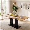 Wiuzo Tavolo da Pranzo Allungabile, 140/180x70 cm, adatto per 6-8 persone, forma rettangolare, piano del tavolo rinforzato, stile semplice, tavolo per sala da pranzo, cucina, soggiorno, colore legno