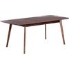 Beliani Tavolo da pranzo cucina impiallacciato allungabile 150/190 x 90 cm Noce scuro