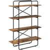vidaXL Libreria 4 livelli 100 x 35 x 140 cm PB Legno di quercia