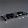 YOWLLXOF Mobile stereo, supporto rack audio per componenti HiFi e console da gioco | Acciaio resistente, supporto audio stabile, archiviazione multimediale moderna, organizzatore home theater(B,1 Tier)