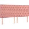 GHVBNMF Testiera in velluto rosa, 180 x 7 x 118-128 cm, regolabile in | Elegante schienale in velluto rosa per la tua camera da letto, regolabile in altezza con robuste gambe in legno massello.