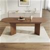 Soweiz Tavolo da pranzo allungabile 160/200 x 90 cm, tavolo in legno adatto per 4-6 persone, tavolo da soggiorno con angoli arrotondati, tavolo ispessito, noce