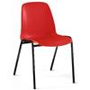 KARISMA - Selena A, Sedia in Plastica Casa/Ufficio/Attesa/Scuola/Bar, Rosso