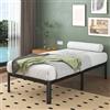 Lutown-Teen Rete Letto Singolo 75x190 cm a Doghe, Struttura Letto con Gambe ad Angolo Curvo, Giroletto Singolo Alta 30 cm in Ferro, Spazio di Archiviazione Extra, Montaggio Facile, Silenzioso, Nero