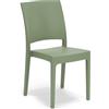 REDÒKASA Sedia in polipropilene FLORA, MADE IN ITALY, impilabile, resistente ai raggi UV, design moderno, ideale per interno ed esterno (1, Menta - Senza Braccioli)