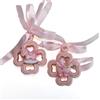 DLM Bomboniere DLM 34766 (Kit 12 Pezzi) Calamita Magnete Quadrifoglio Orsetto Cavalluccio a Dondolo Bimba Nascita Femminuccia bomboniera