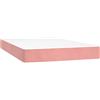 Générique Materasso a molle insacchettate 120 x 200 x 20 cm Velluto Rosa | Rigidità Medio-Dura, Schiuma Confortevole, Supporto Posteriore Ventra, Rumore Assorbito