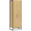 IDMarket - Mobile da cucina DETROIT a 2 ante da 60 cm di design industriale