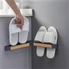 Generic Scaffalatura multifunzionale da parete pieghevole, porta scarpe salvaspazio per bagno e ingresso (Blu)