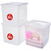Iris Ohyama Scatole Portaoggetti, 30L, Set di 3, Trasparente, Chiusura facile, Impilabile, Plastica Trasparente, Per Armadio, Scaffali, Scuola, Organizzazione, Giocattoli, Cartoleria, Scarpe, MCB-30