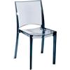 Grandsoleil S6315TRYL Upon B-Side-Sedia impilabile in policarbonato Trasparente, 50 x 48 x 81,5 cm, Colore: Grigio Fumo Chiaro, 50 x 48 x 81.5 cm