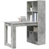 vidaXL Scrivania Grigio cemento Legno ingegnerizzato 122 x 67 x 145 cm