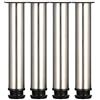 Drenky 4 pz gambe regolabili Altezza 300mm Gambe dell'armadio addensate Gambe da tavolo Gambe per mobili, Acciaio inossidabile spazzolato, Altezza regolabile 0-15mm Vieni con viti in acciaio inossidabile