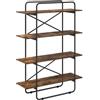 vidaXL Libreria 4 livelli 100 x 35 x 140 cm PB Rovere Fumo