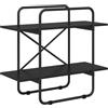 vidaXL Libreria 2 livelli 80 x 35 x 70 cm PB Rovere Nero