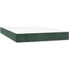 Générique Materasso a molle insacchettate 120 x 220 cm, verde scuro | Morbido tessuto vellutato, schiuma confortevole, supporto medio-duro, per adulti
